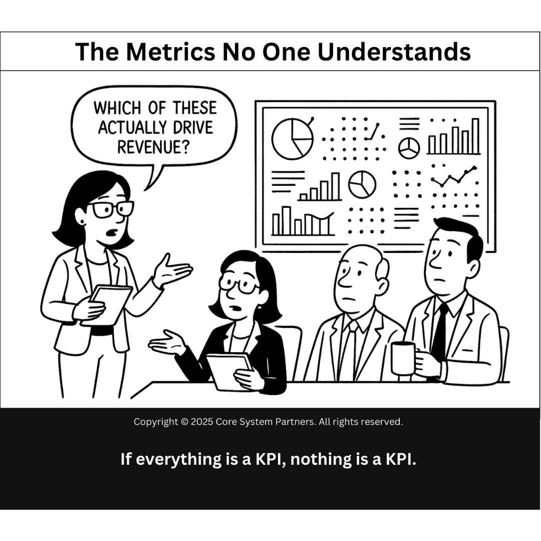 Too many KPIs can cloud your strategy. Focus on a few key metrics that truly drive business outcomes to align your core banking transformation with success.