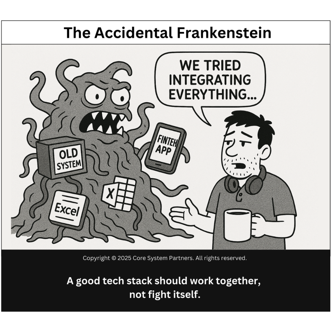When every system is patched in without a plan, your tech stack becomes a monster. Integration without simplification leads to chaos—not modernization.