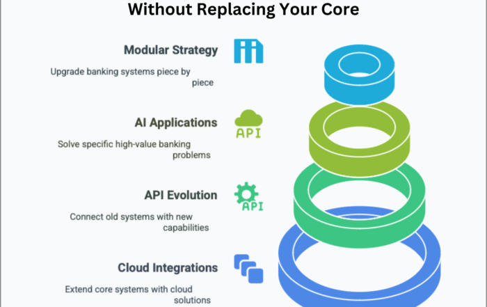 AI, cloud, and APIs provide banks with a smarter way to modernize their systems—without the risks and costs of full core replacement.