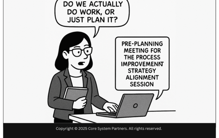 When meetings multiply without action, progress stalls—plan less, execute more.