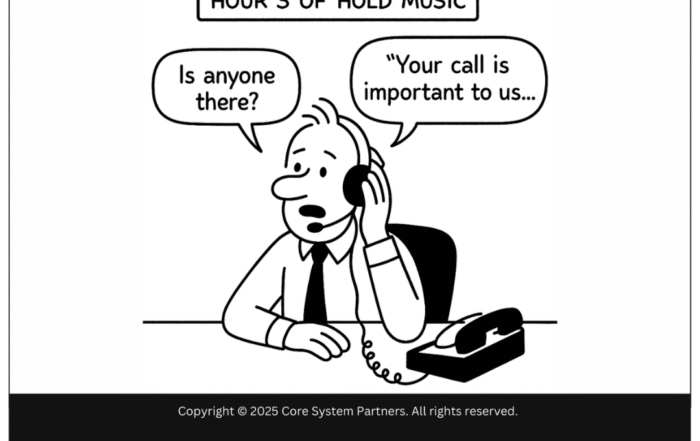 A three-hour hold and a hollow “your call is important to us” — a reminder that good service isn’t measured in hold times.
