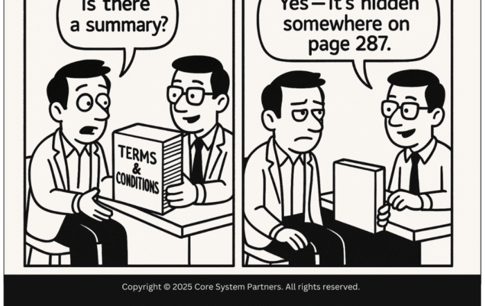 “Yes—it’s hidden somewhere on page 287.” When customers need a lawyer to understand your product, you’re not protecting your brand, you’re undermining it.