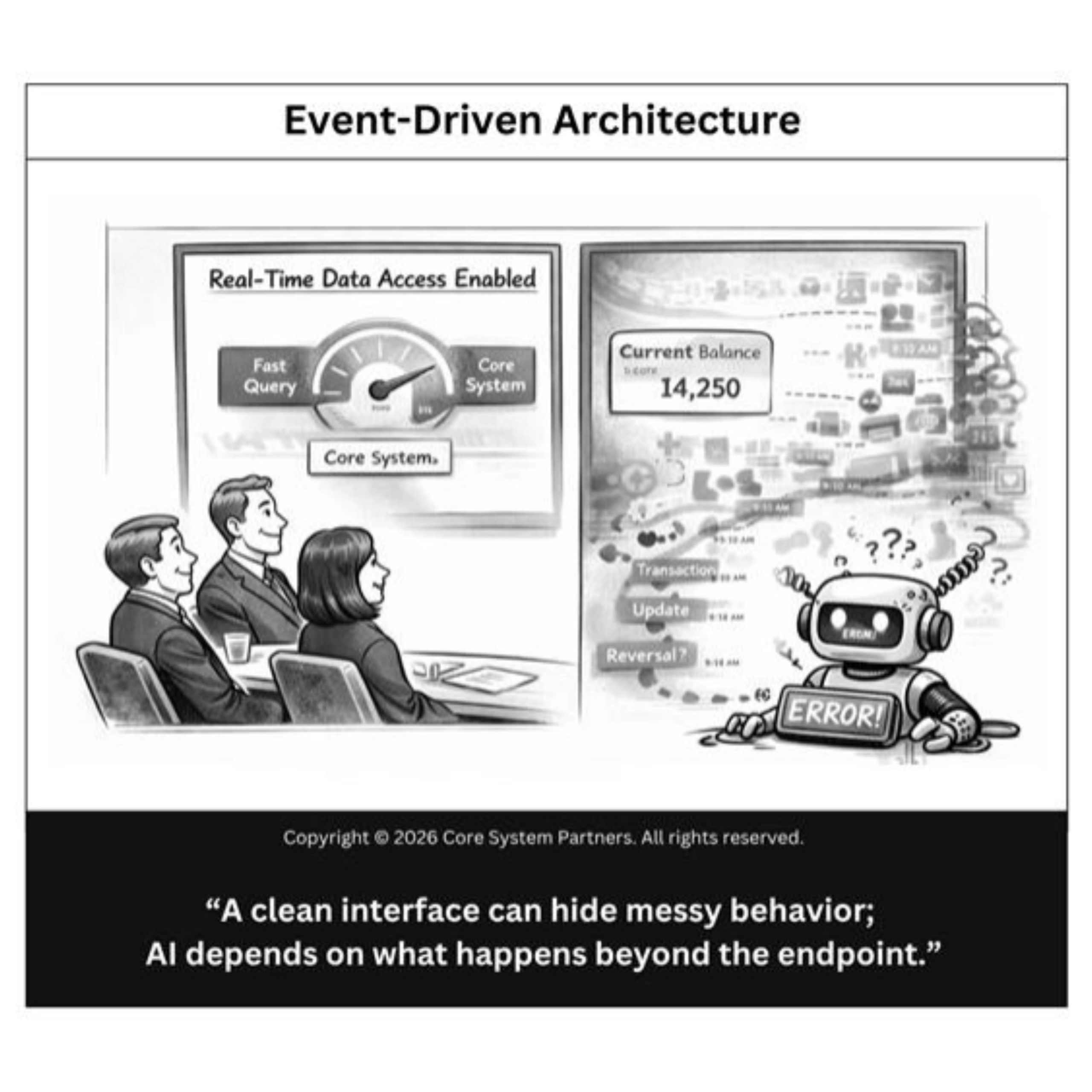 Real-time data shows the result, event-driven architecture reveals the story behind it.