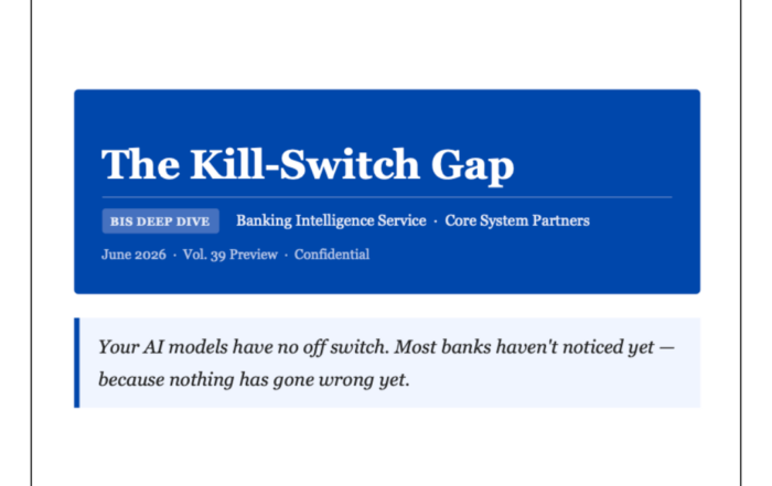As AI becomes embedded in core banking operations, many institutions still lack tested kill-switch protocols and clear regulatory reporting processes when AI systems fail.