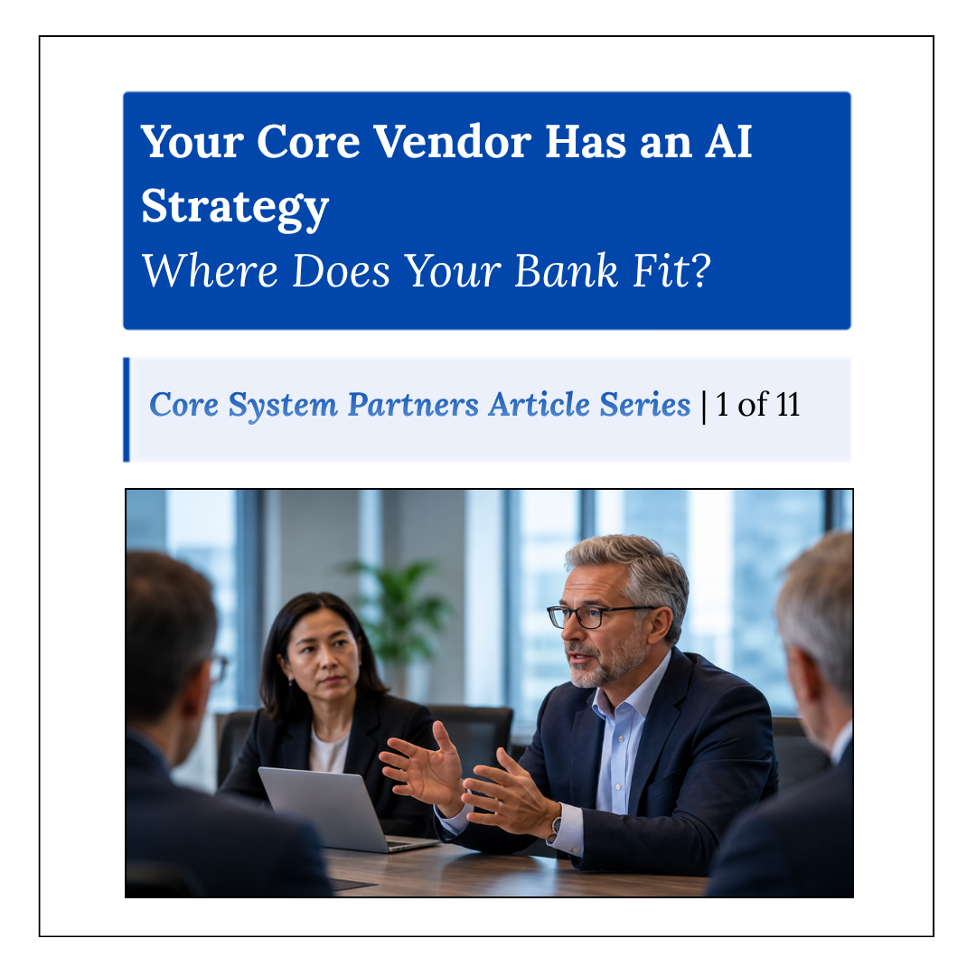 As core banking vendors expand their AI partnerships, banks must understand the implications for data security, accountability, and operational control.